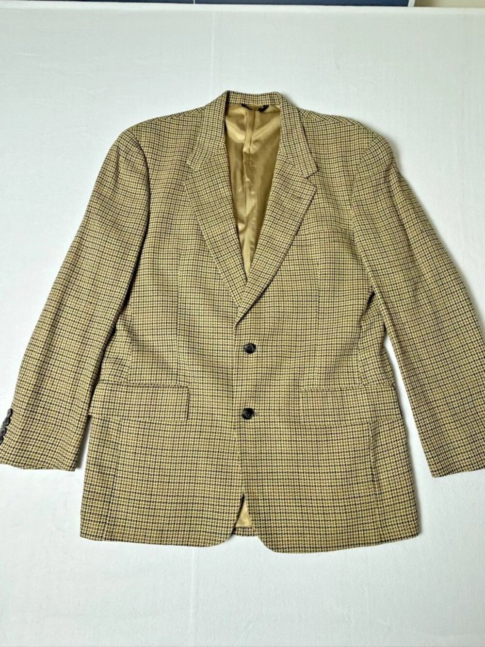 Vintage Kilgour French Stanbury Mens Houndstooth Blazer Sport Coat USA Made